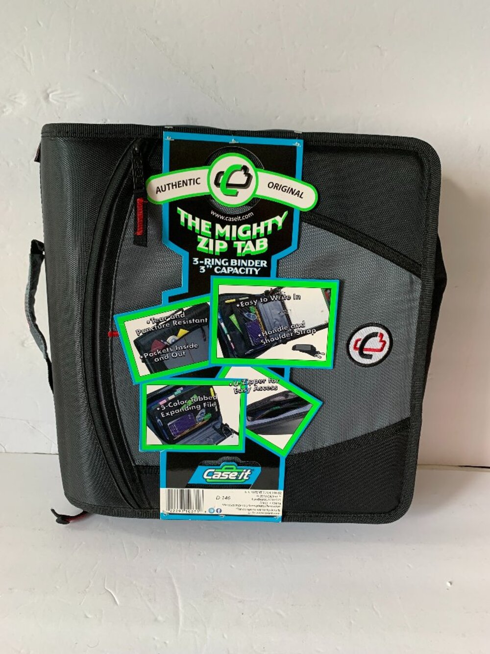 The Mighty Zip Tab 3 Ring Binder 3" Capacity Zippered Case It College School